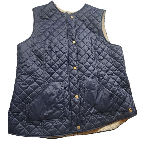 Joules Vest Womens 18 XL Quilted Fleece Gilet Countrywear Equestrian Cottagecore - Picture 1 of 16